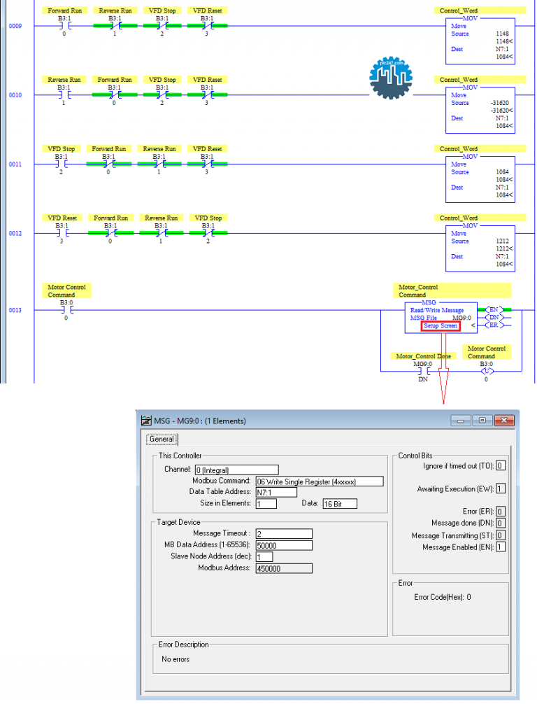 Micrologix 1100 "Modbus RTU" Danfoss FC302 Tutorial