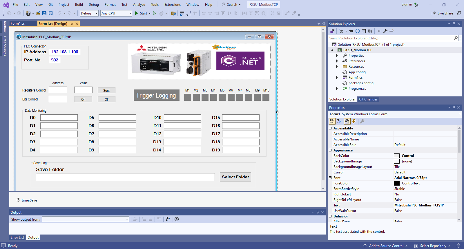 Mitsubishi FX5U & Visual Studio C# "Data Logging" (Direct Connection ...